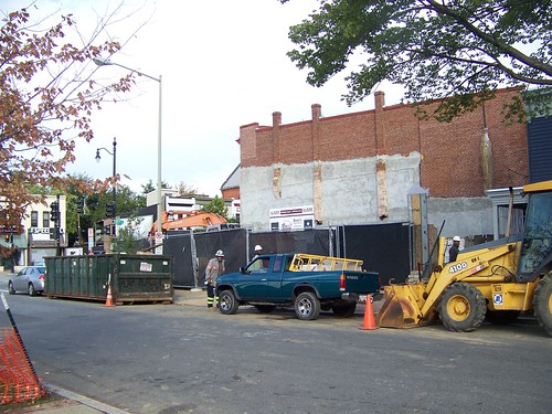 Side view on 10th Street NE, demolition of 1001 H Street NE