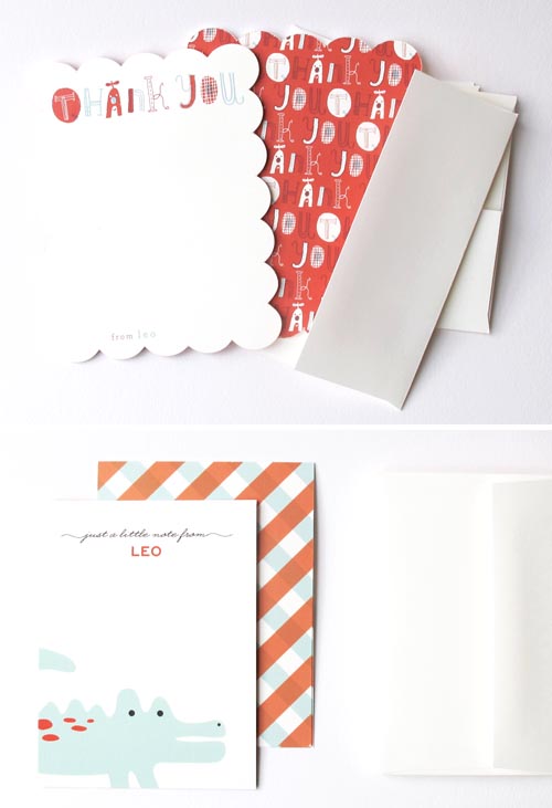 Minted Stationery for Leo