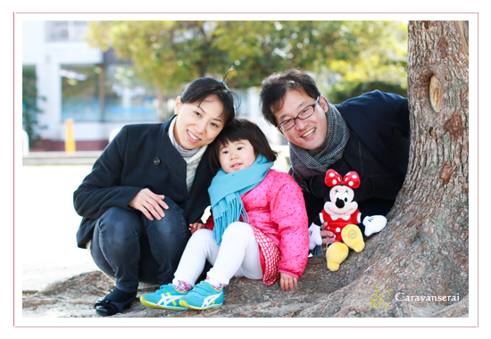七五三記念 家族写真 ロケーション撮影　出張撮影　愛知県大府市　公園　屋外　子供写真