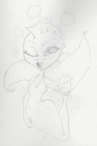 Drawings Sea Monkey Girl by wickeddollz