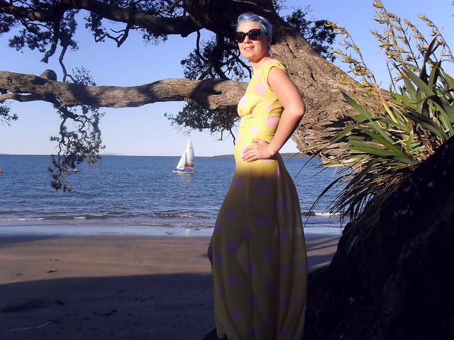 Anna dress, Narrow Neck beach