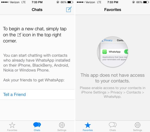 WhatsApp для iOS 7