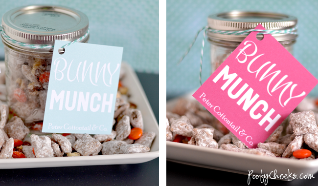 Bunny Munch Easter Tag Printables - 6 colors