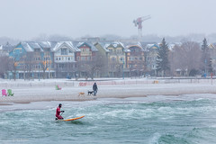 Heading out on to Lake Ontario in a -17*C snow storm - Woodbine Beach, Toronto