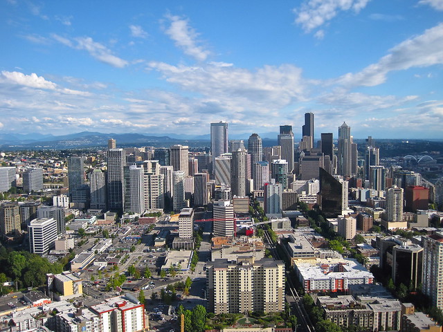 View of buildings in Downtown, Seattle, Washington