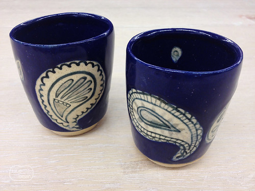 glazed paisley cups