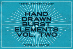 36 hand-drawn burst elements