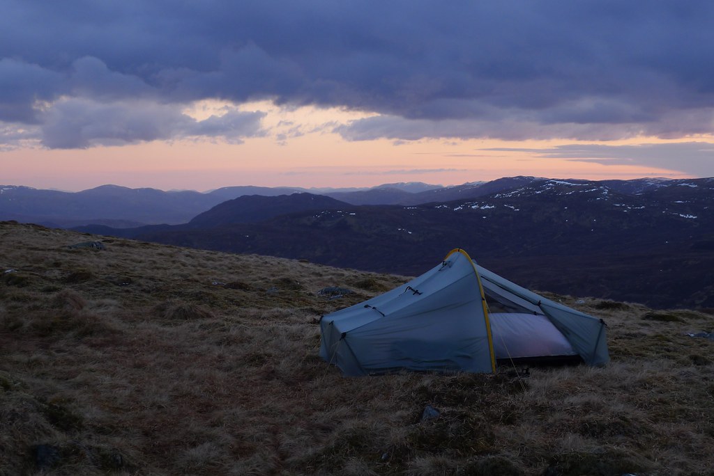Tent at sundown