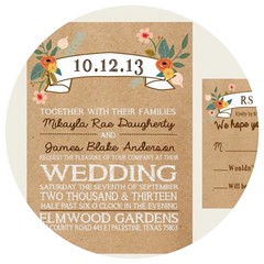 Brown Paper Wedding Invitation