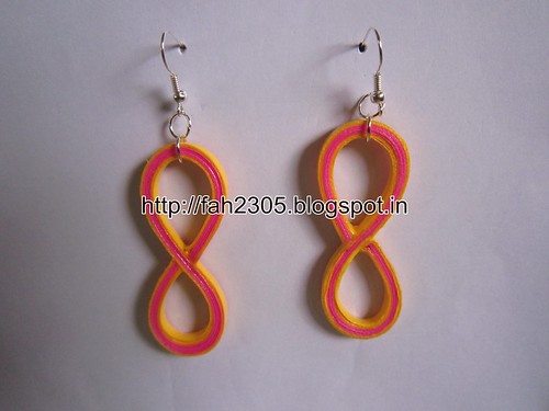Handmade Jewelry - Paper Quilling Figure Eight Earrings (Free Form Quilling) (1) by fah2305