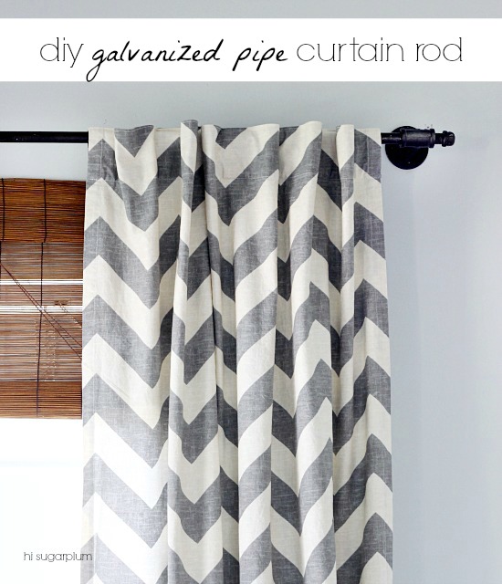 Hi Sugarplum | Galvanized Pipe Curtain Rod