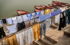 clothes drying - Varanasi, India