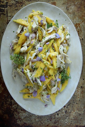 Mango Chicken Salad with Honey Lime Dressing