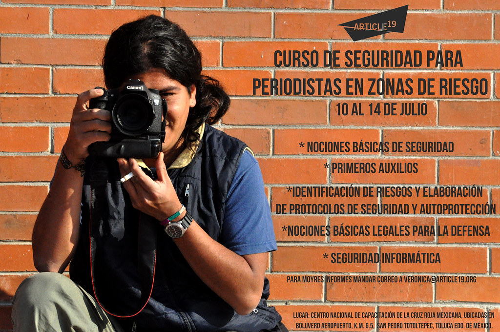 Invitación Curso de Seguridad para periodistas en zonas de riesgo