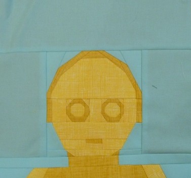 Paper pieced LEGO C3PO
