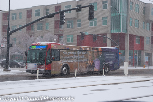 UTA Gillig Advantage BRT 10014 in a snow storm by Dornoff Photography