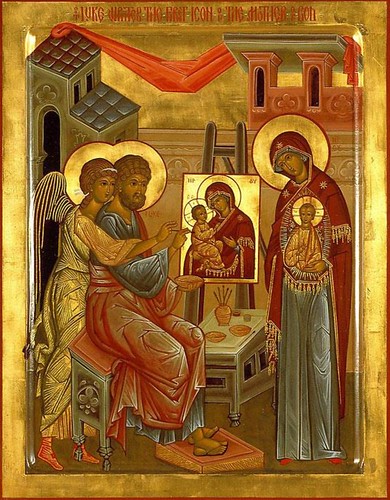 St Luke painting the Theotokos icon