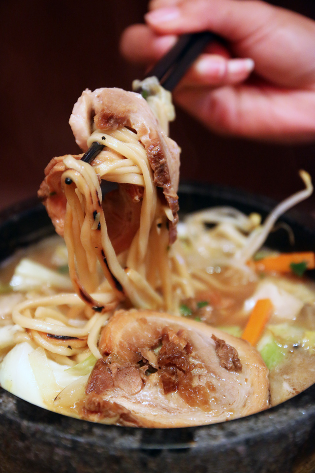 Slurping down this ramen with the marvelous chashu