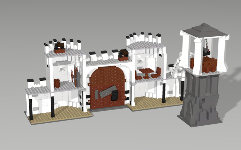 Split Listing Custom Lego Minas Tirith Completed Available to 