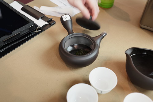 tea leaves in a pot