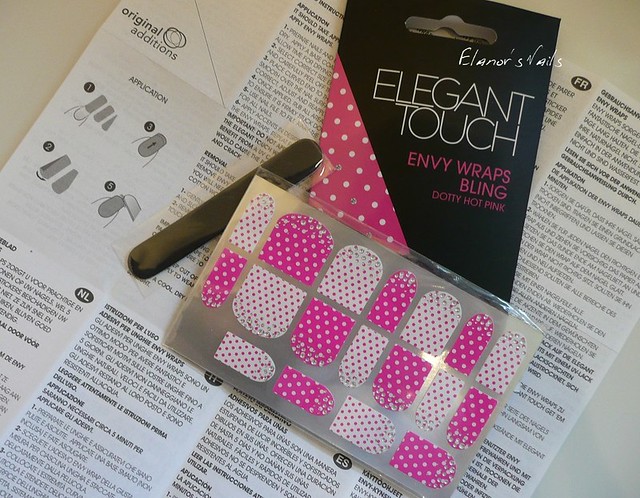 elegant touch wraps dotty hot pink