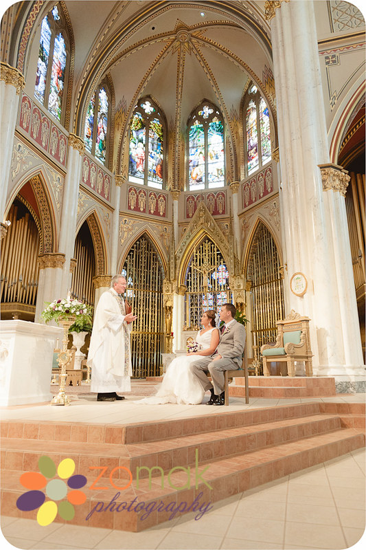 Catholic wedding ceremony at St Helena Cathedral 