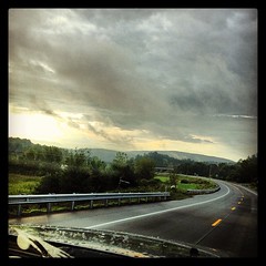 The morning drive - heading to see precious family in MA.
