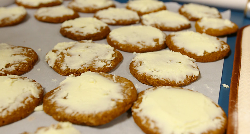 White Chocolate Frosting Ginger Cookies