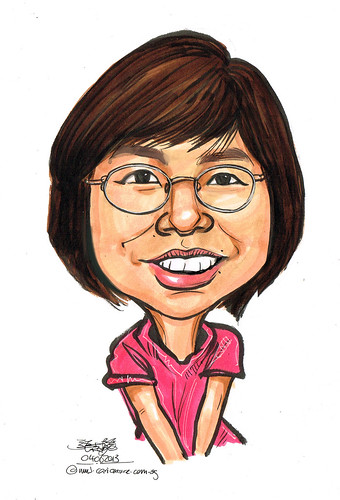 nurse caricature for Tan Tock Seng Hospital
