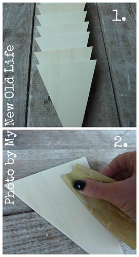 Tutorial bunting cup cake 1