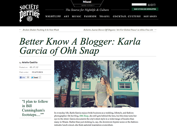 Societe Perrier - Better know a blogger