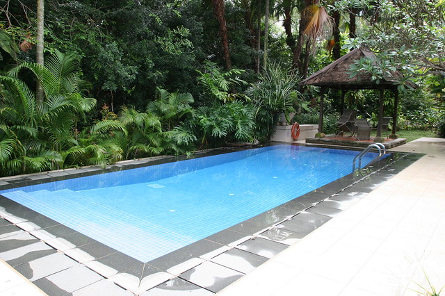 Each villa has its own swimming pool and garden
