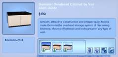 Geminisi Overheads Cabinet by Van Allen Decor