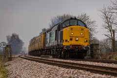 Class 37 Test Train, High Marnham Test Track - 28-02-2014