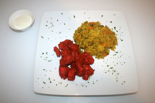 50 - Tandoori Chicken & Biryani - Serviert / Served