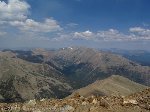 View from the top of Mount Elbert, San Isabel National Forest, Colorado