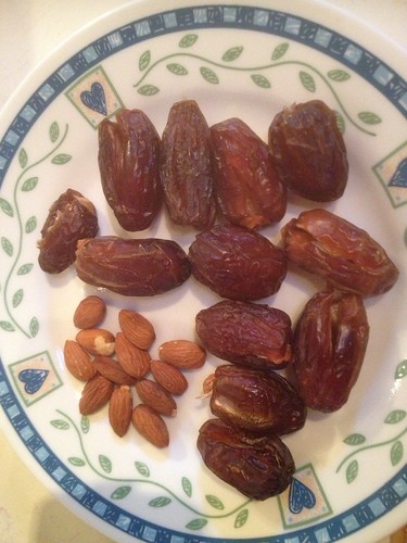 Dates and almonds