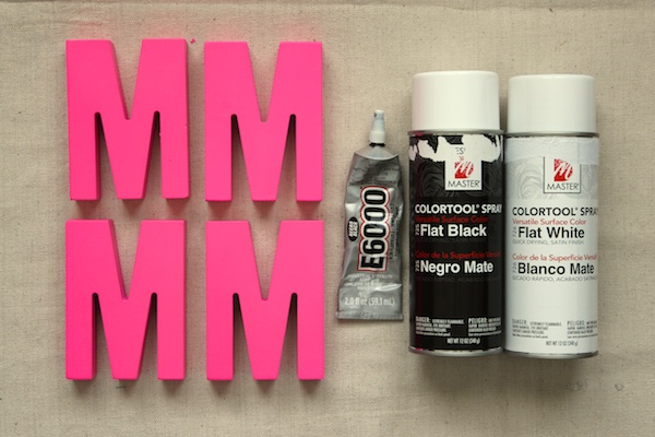 Fabric Paper Glue | DIY Shadow Monogram Bookends