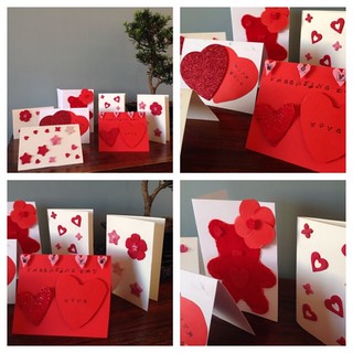 Valentine cards #felt #fimo #sewing #bostik #review @tots100