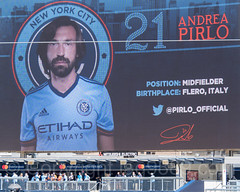 NYCFC Midfielder Andrea Pirlo, MLS Soccer Game at Yankee Stadium, New York City