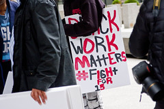 Resist Trump Tuesdays Fight for 15 Black Lives and Work Matter Chicago 4-4-17