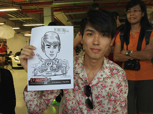 caricature live sketching for NTUC U Grand Prix Experience 2013 - 23