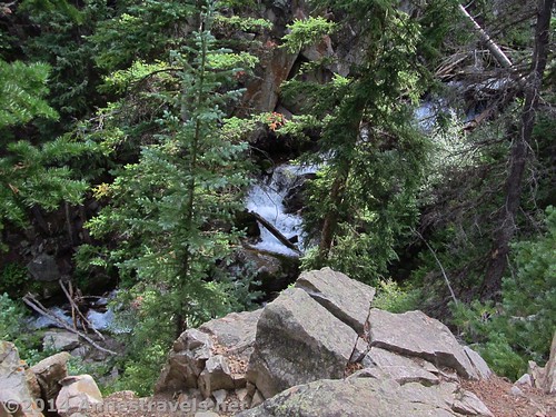 Waterfall along Pine Creek near the Cathedral Lake Trail, White River National Forest, Colorado