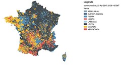 french election map by commune