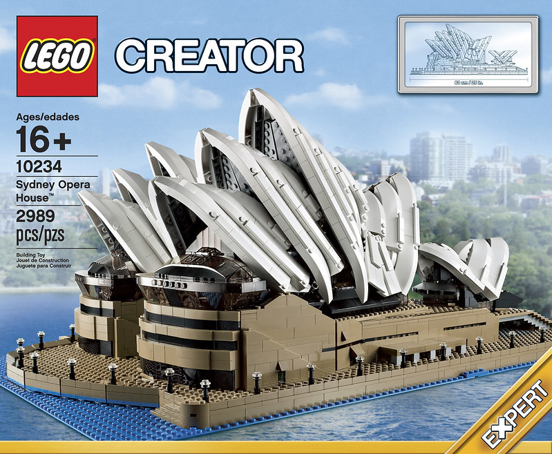 Opera Sydney Lego kit 10234 box by Brickset