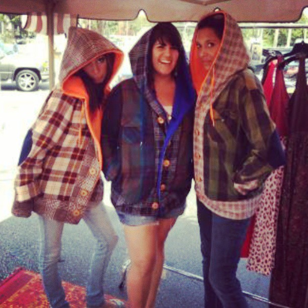 Ladies wear the #madamchino #handmade  #midwestern #hoodie too! Pockets, elbowpatches, wooden buttons, yes! #ecofashion