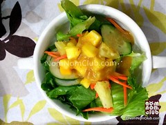 Mango-topped Salad for appetizers