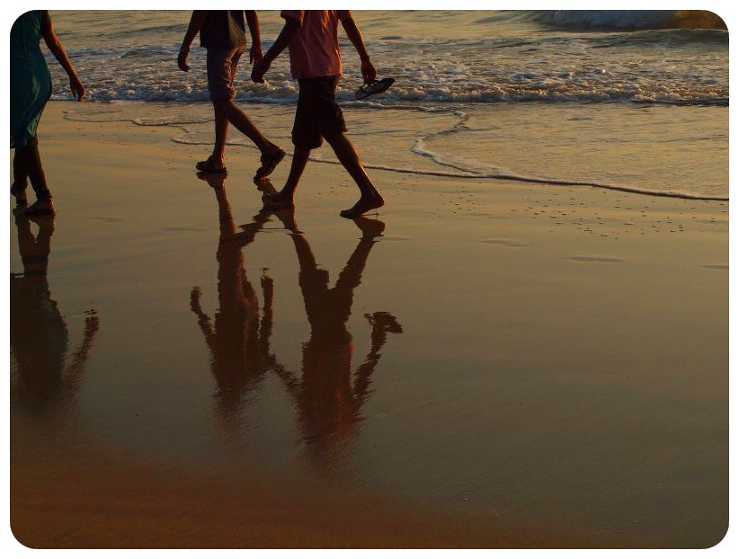 India beach reflection