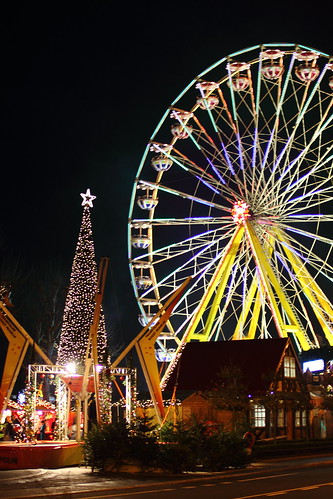 Christmas tree and Ferris wheel