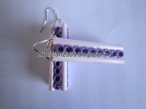Handmade Jewelry - Paper Quilling Bar Earrings (12) by fah2305